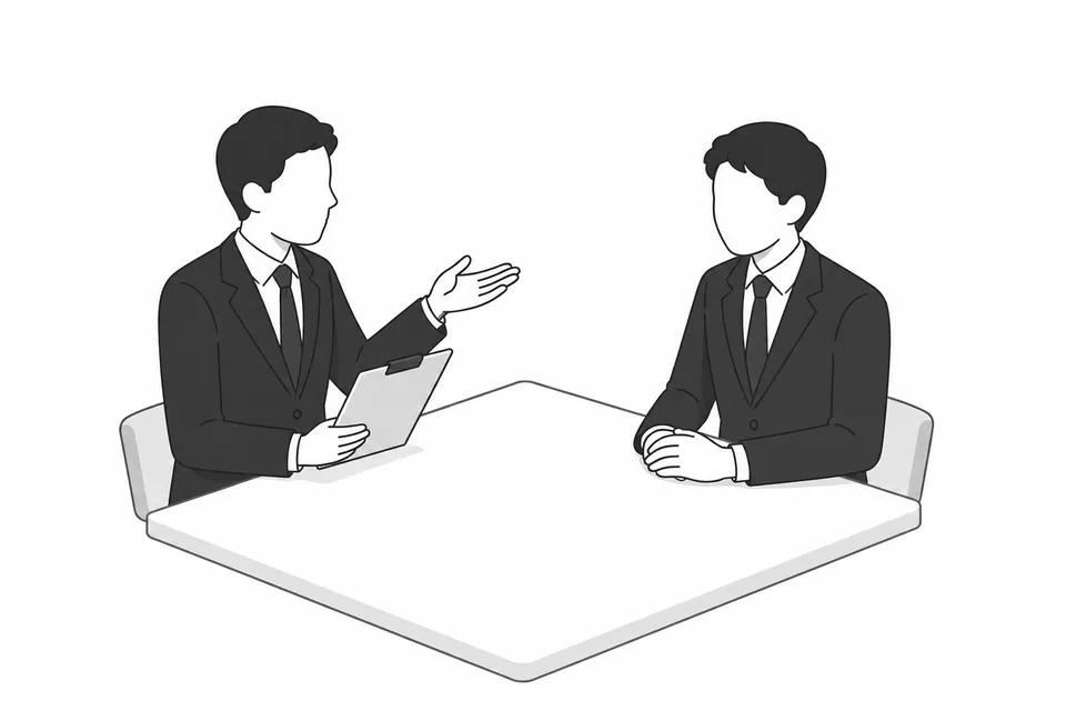 担当者にAI活用の相談・助言をしている様子