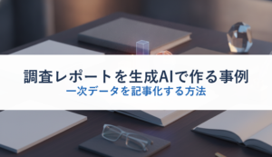 調査レポートを生成AIで作る事例｜一次データを記事化する方法