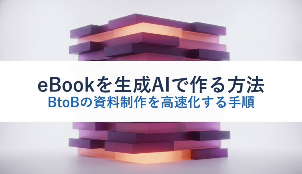 eBookを生成AIで作る方法｜BtoBの資料制作を高速化する手順