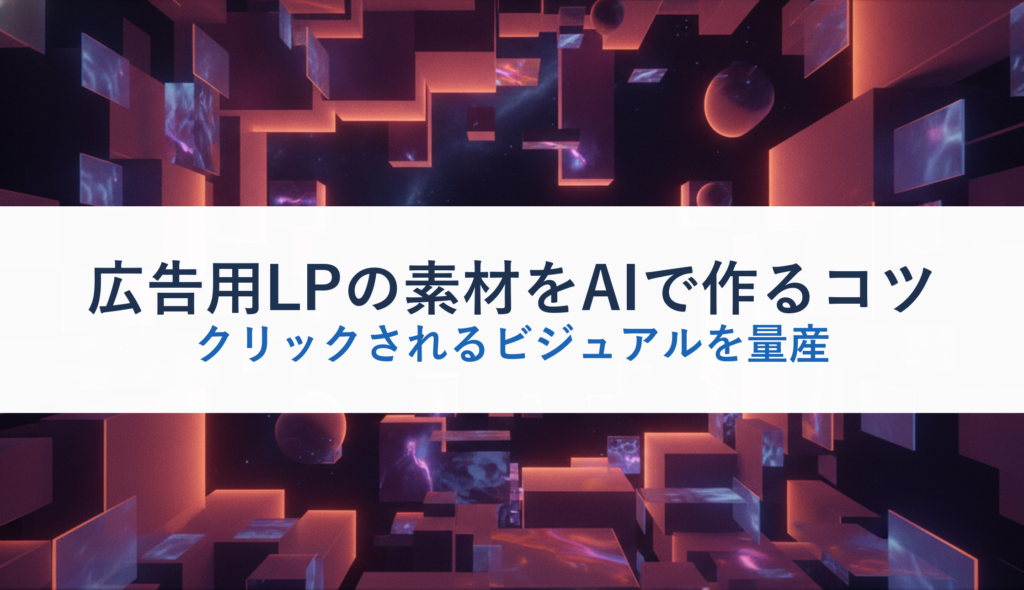 広告用LPの素材をAIで作るコツ｜クリックされるビジュアルを量産
