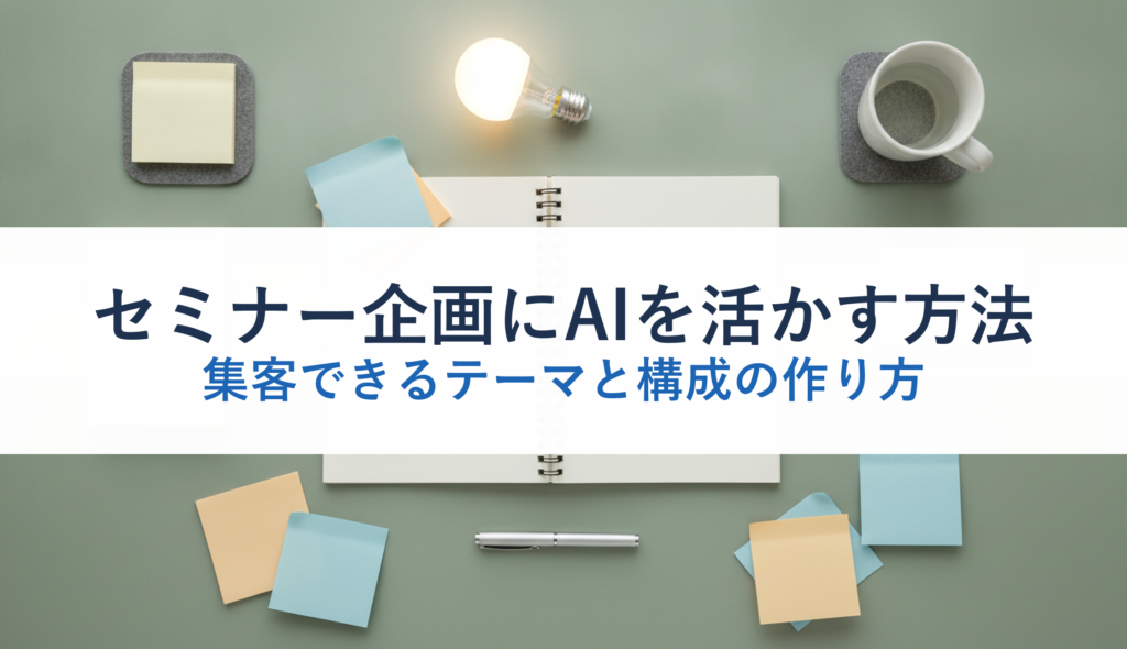セミナー企画にAIを活かす方法｜集客できるテーマと構成の作り方