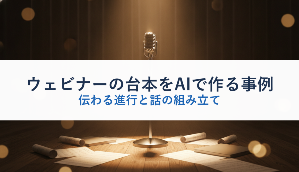 ウェビナーの台本をAIで作る事例｜伝わる進行と話の組み立て
