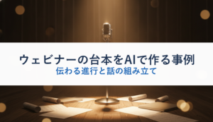 ウェビナーの台本をAIで作る事例｜伝わる進行と話の組み立て