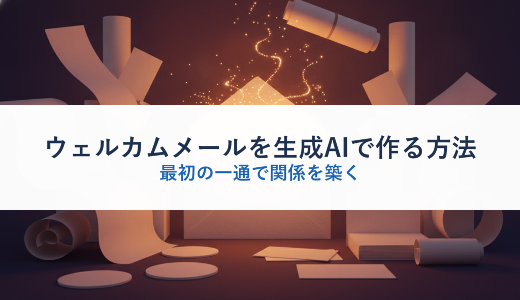 ウェルカムメールを生成AIで作る方法｜最初の一通で関係を築く