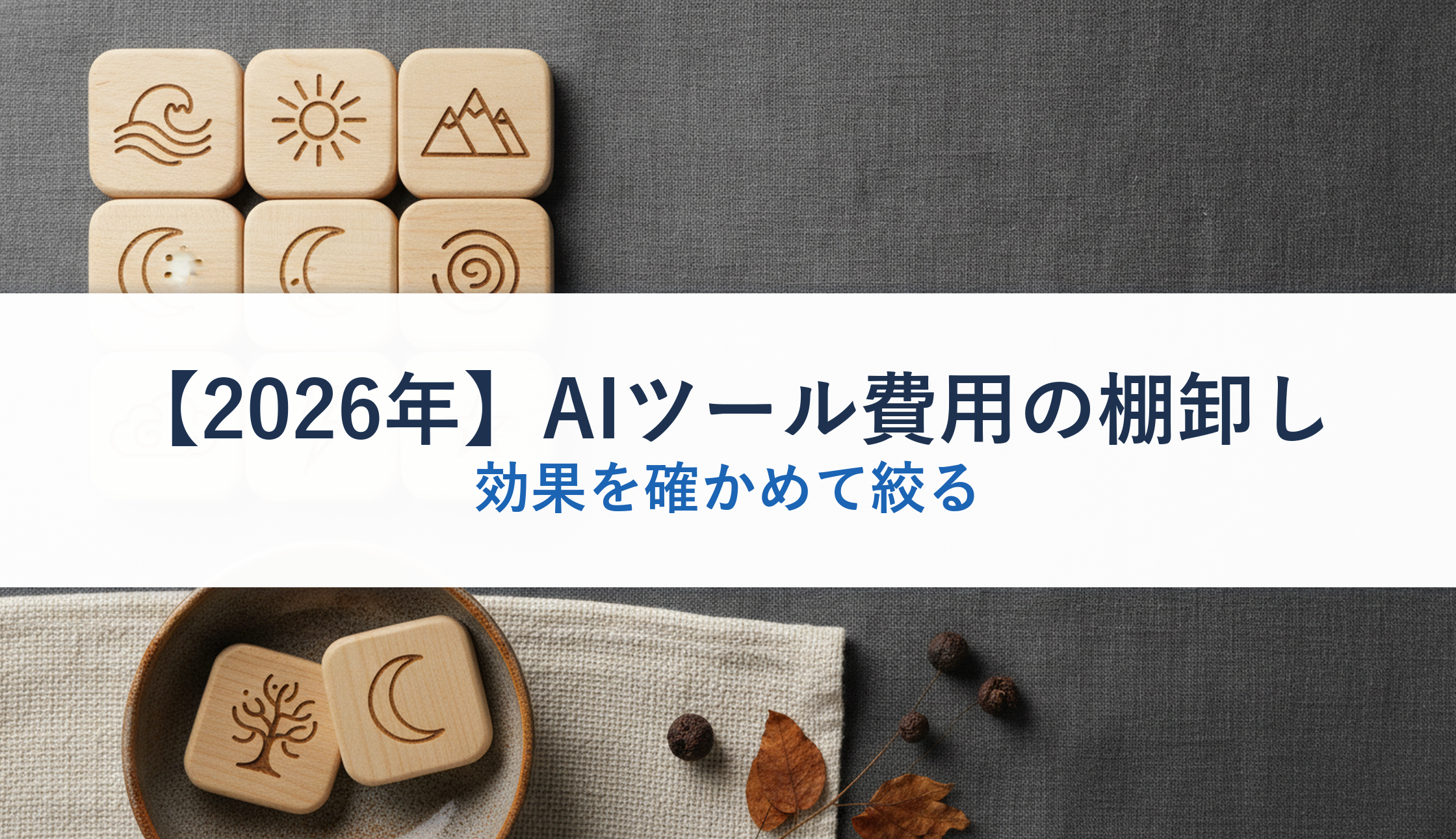 【2026年】AIツール費用の棚卸し｜効果を確かめて絞る