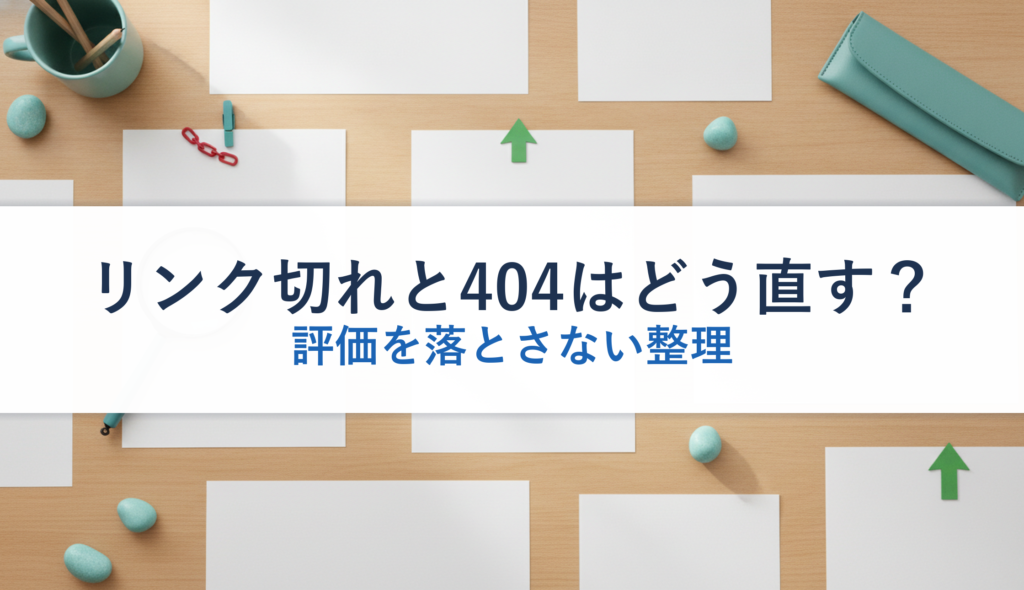リンク切れと404はどう直す？｜評価を落とさない整理