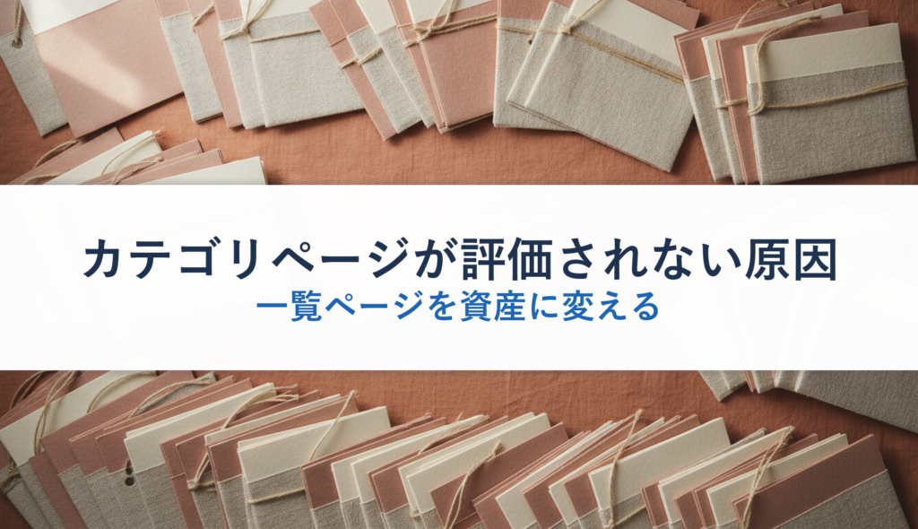 カテゴリページが評価されない原因｜一覧ページを資産に変える
