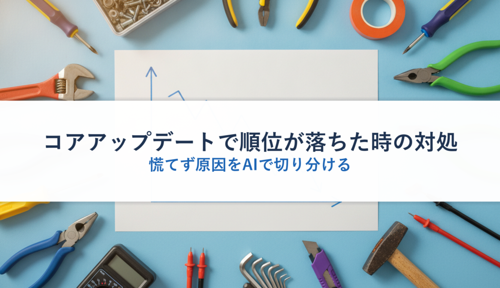 コアアップデートで順位が落ちた時の対処｜慌てず原因をAIで切り分ける