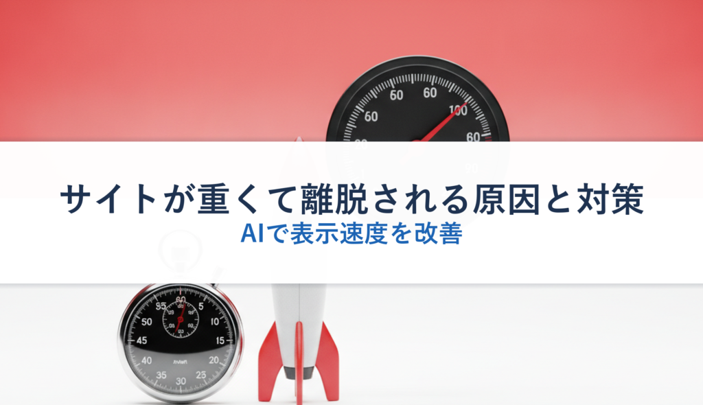 サイトが重くて離脱される原因と対策｜AIで表示速度を改善