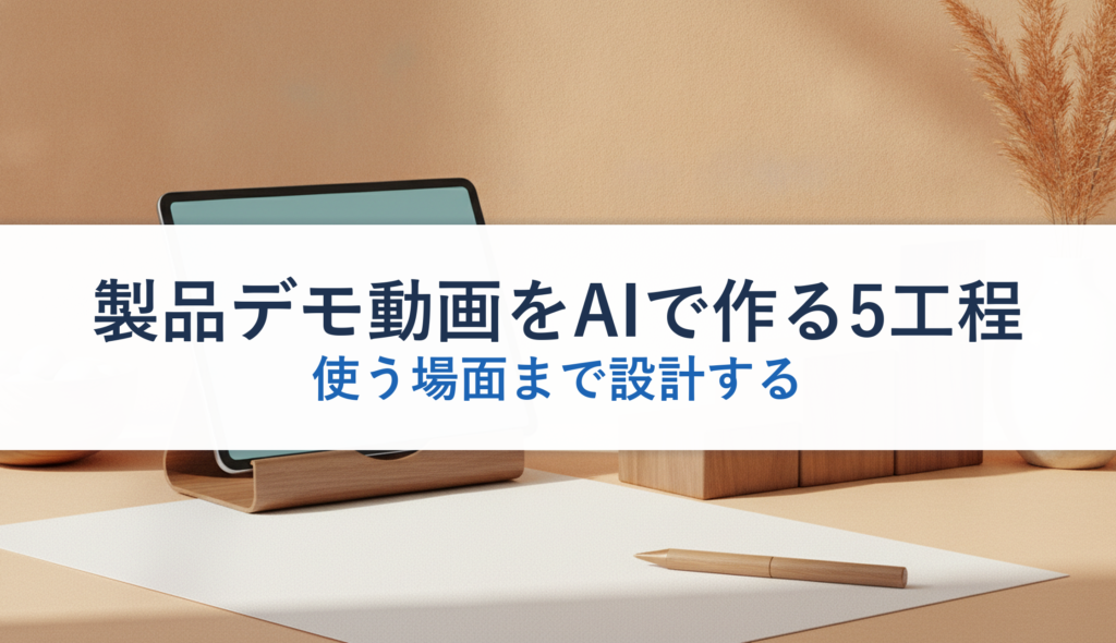 製品デモ動画をAIで作る5工程｜使う場面まで設計する