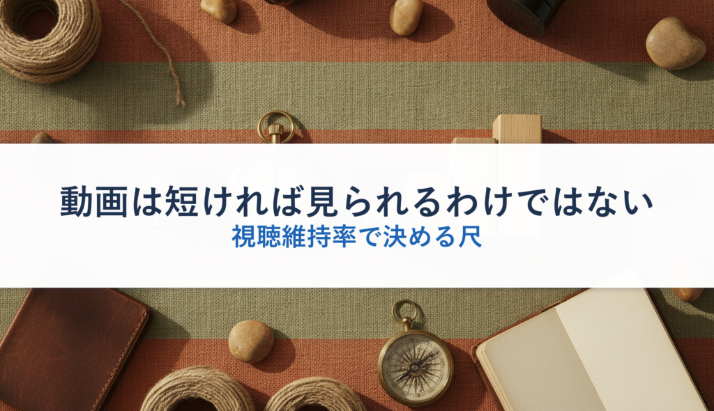 動画は短ければ見られるわけではない｜視聴維持率で決める尺