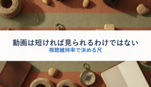 動画は短ければ見られるわけではない｜視聴維持率で決める尺
