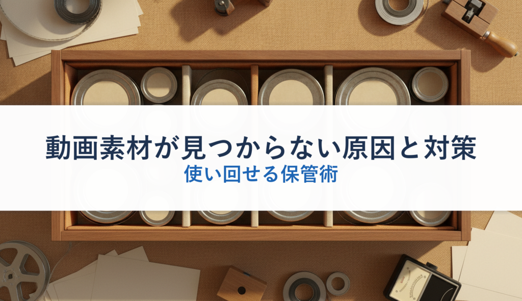 動画素材が見つからない原因と対策｜使い回せる保管術
