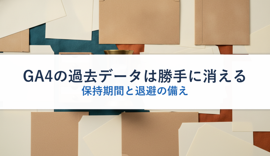 GA4の過去データは勝手に消える｜保持期間と退避の備え