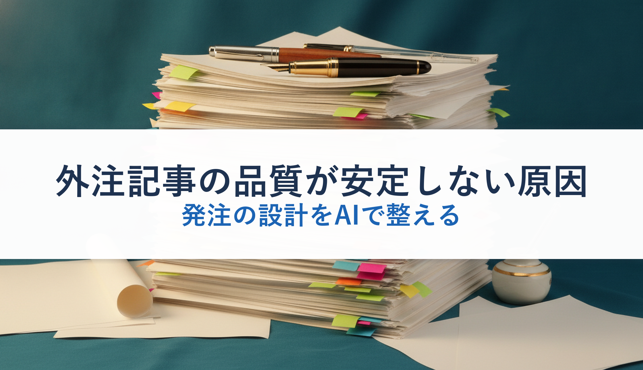 外注記事の品質が安定しない原因|発注の設計をAIで整える