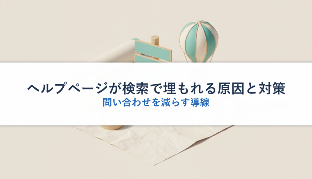 ヘルプページが検索で埋もれる原因と対策｜問い合わせを減らす導線