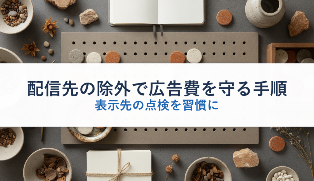 配信先の除外で広告費を守る手順｜表示先の点検を習慣に