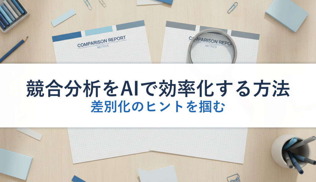 競合分析をAIで効率化する方法｜差別化のヒントを掴む