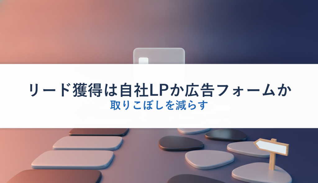 リード獲得は自社LPか広告フォームか｜取りこぼしを減らす