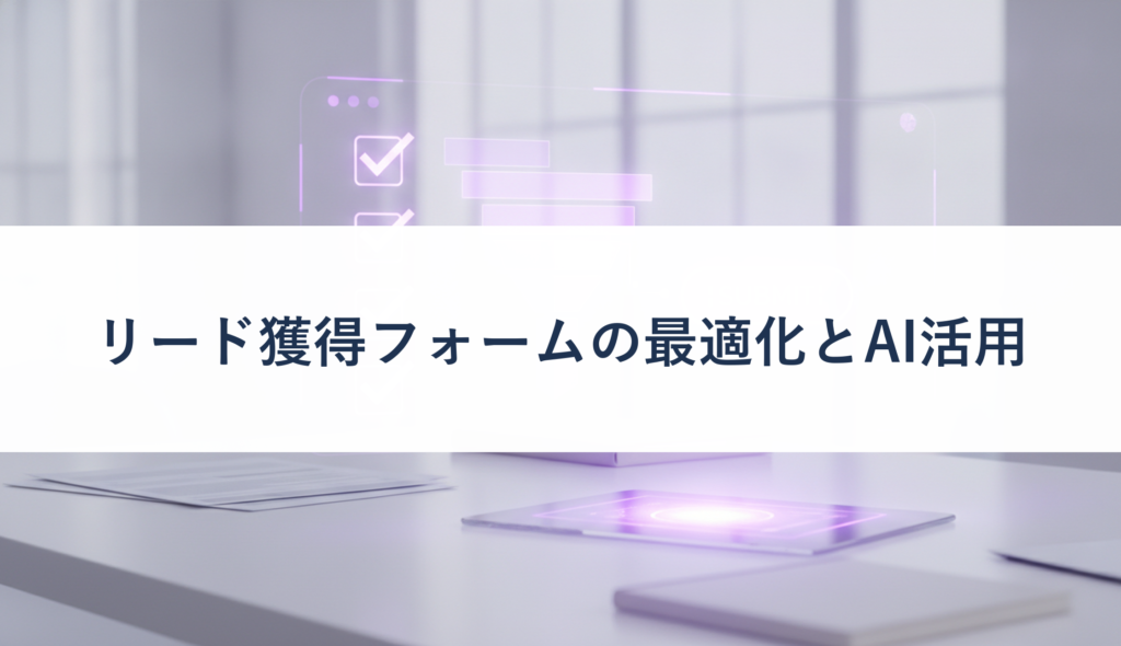 リード獲得フォームの最適化とAI活用