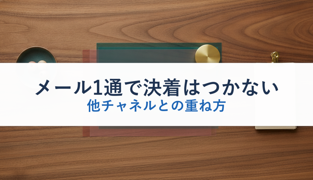 メール1通で決着はつかない｜他チャネルとの重ね方