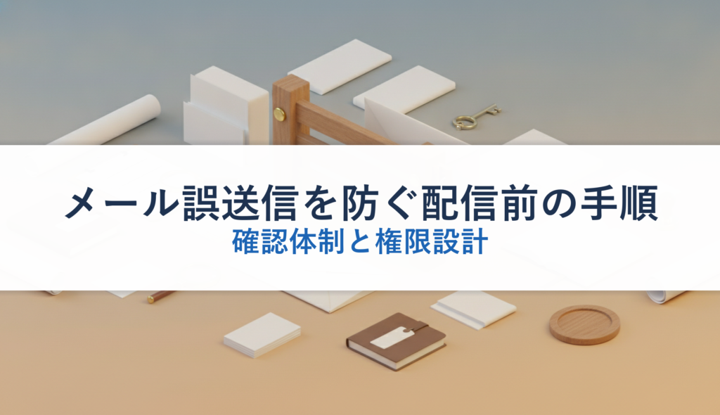 メール誤送信を防ぐ配信前の手順｜確認体制と権限設計