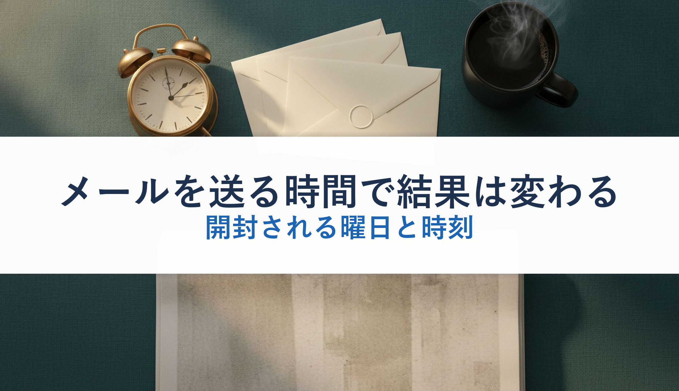 メールを送る時間で結果は変わる|開封される曜日と時刻