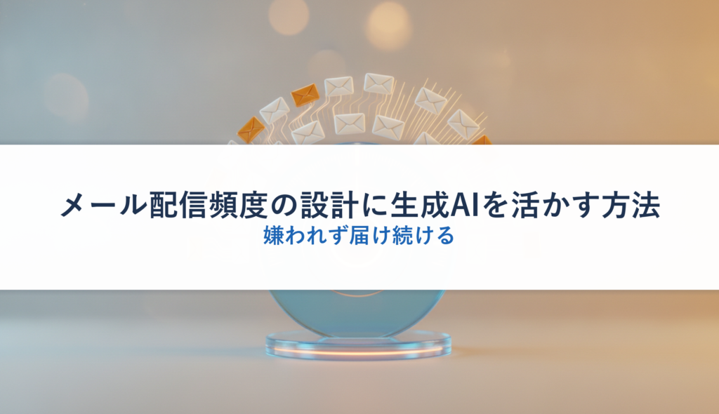 メール配信頻度の設計に生成AIを活かす方法｜嫌われず届け続ける