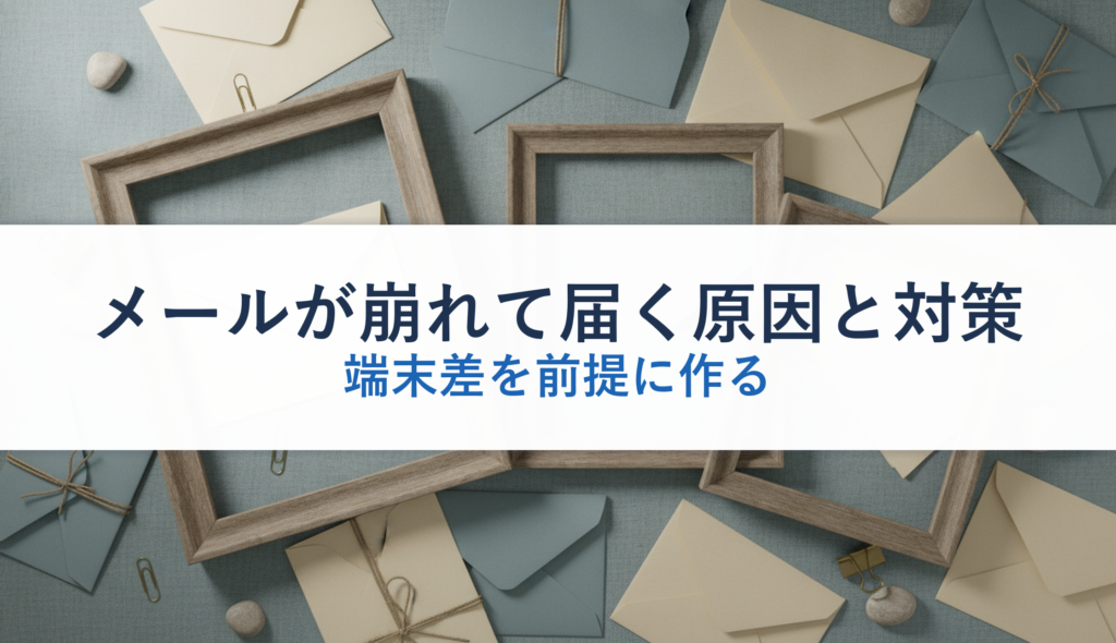 メールが崩れて届く原因と対策｜端末差を前提に作る