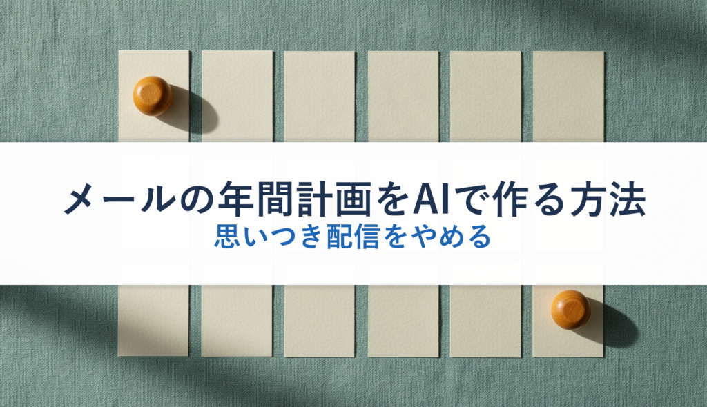 メールの年間計画をAIで作る方法｜思いつき配信をやめる