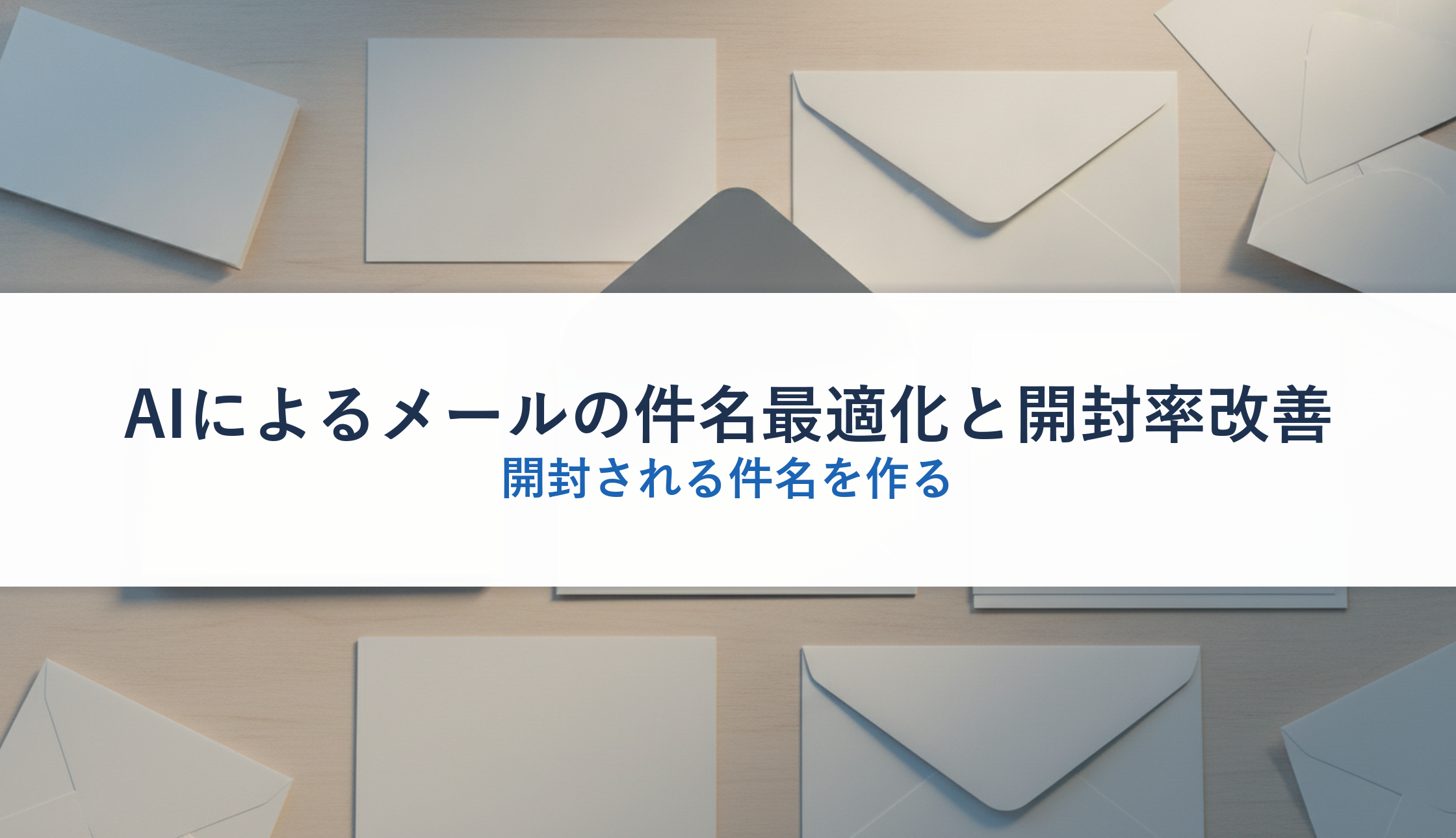 AIによるメールの件名最適化と開封率改善｜開封される件名を作る