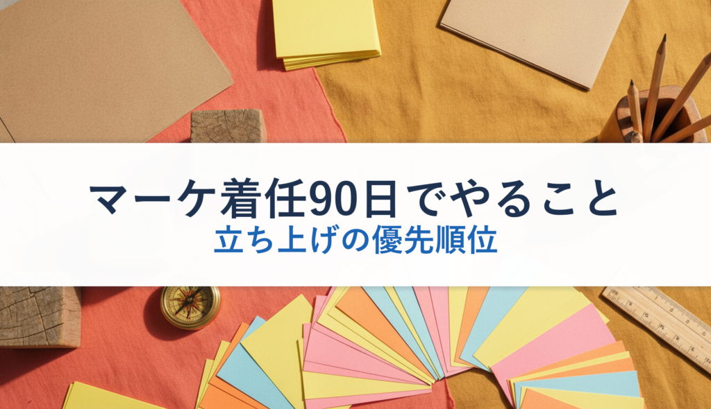 マーケ着任90日でやること｜立ち上げの優先順位
