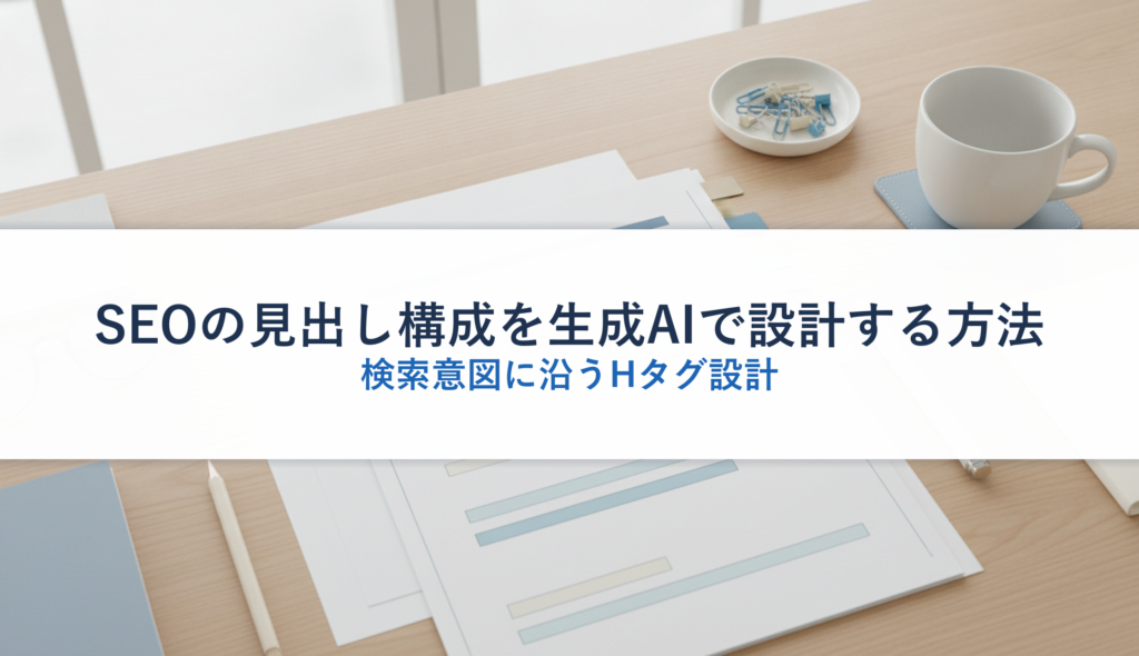 SEOの見出し構成を生成AIで設計する方法｜検索意図に沿うHタグ設計