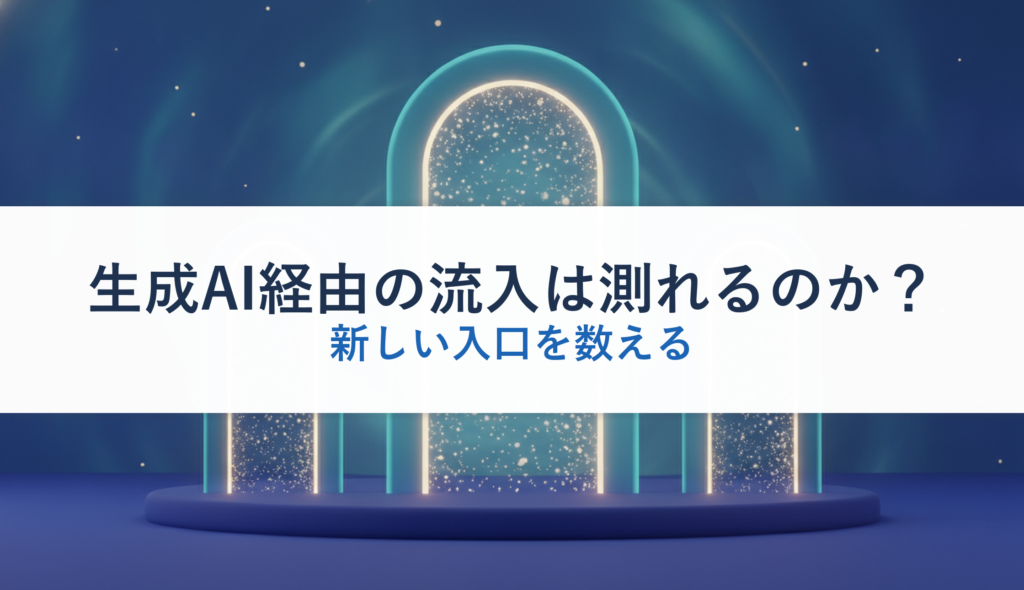 生成AI経由の流入は測れるのか？｜新しい入口を数える
