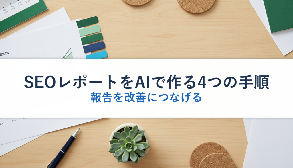 SEOレポートをAIで作る4つの手順｜報告を改善につなげる