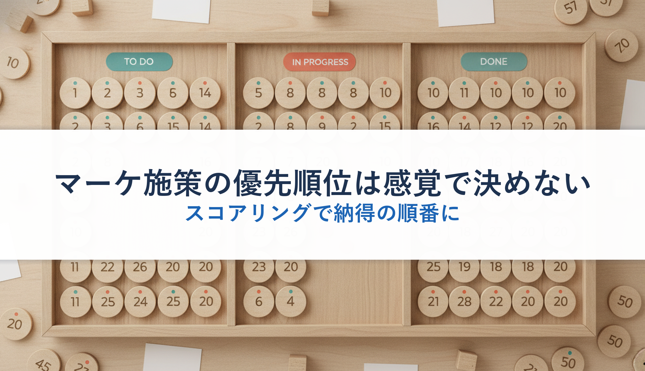 マーケ施策の優先順位は感覚で決めない｜スコアリングで納得の順番に