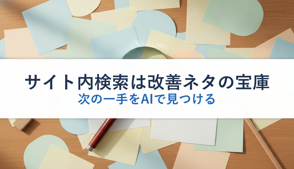 サイト内検索は改善ネタの宝庫｜次の一手をAIで見つける