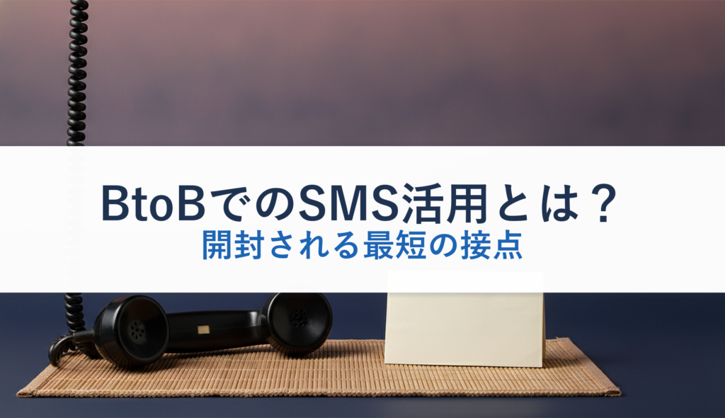 BtoBでのSMS活用とは？｜開封される最短の接点