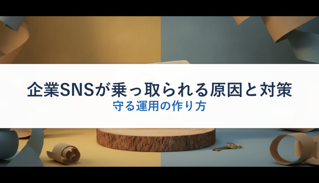 企業SNSが乗っ取られる原因と対策｜守る運用の作り方