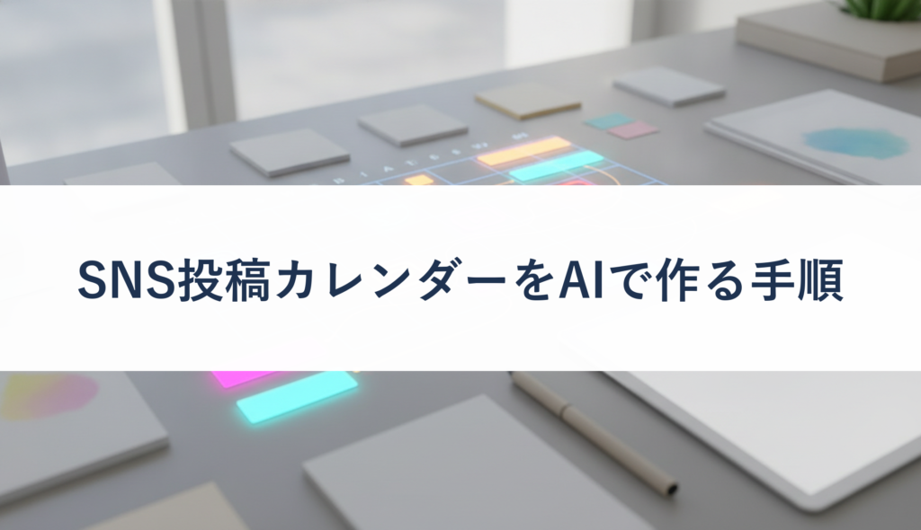 SNS投稿カレンダーをAIで作る手順