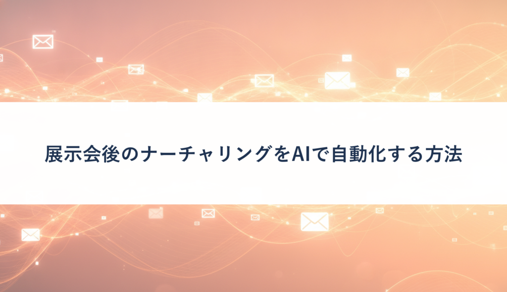 展示会後のナーチャリングをAIで自動化する方法