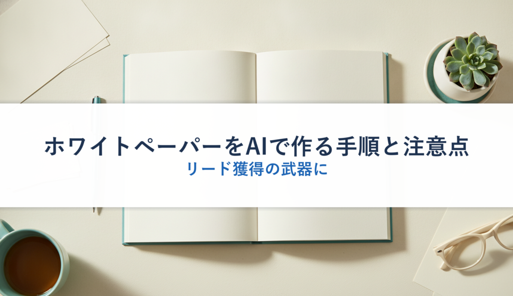 ホワイトペーパーをAIで作る手順と注意点｜リード獲得の武器に
