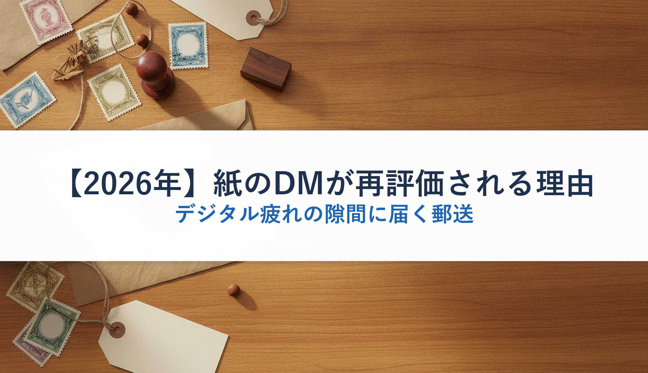 【2026年】紙のDMが再評価される理由｜デジタル疲れの隙間に届く郵送