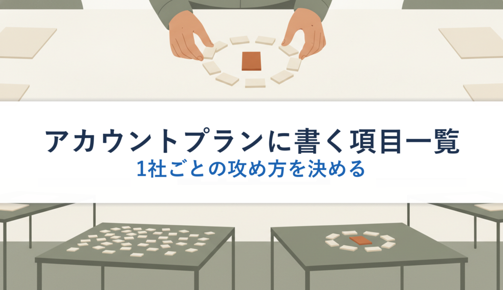アカウントプランに書く項目一覧｜1社ごとの攻め方を決める