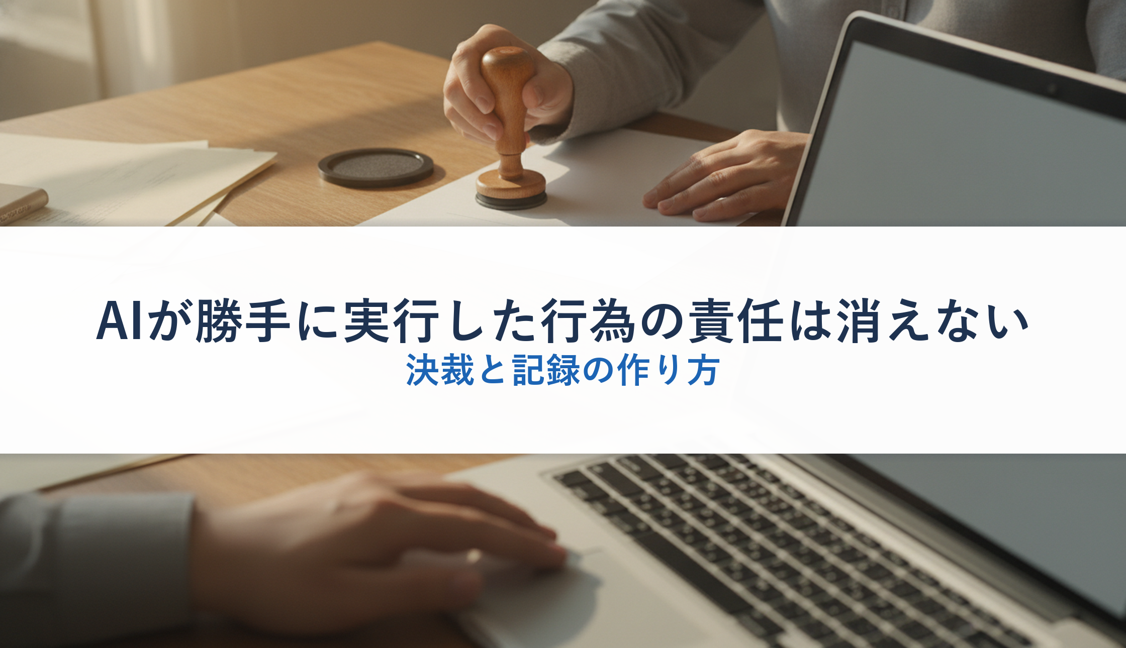 AIが勝手に実行した行為の責任は消えない｜決裁と記録の作り方