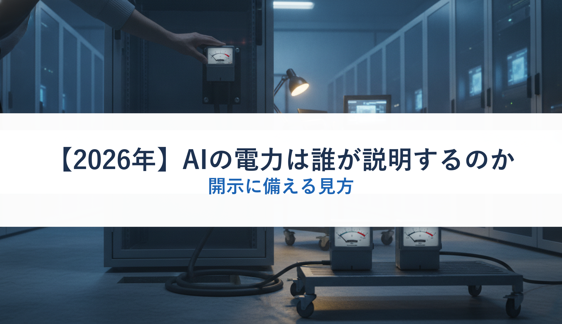 【2026年】AIの電力は誰が説明するのか|開示に備える見方