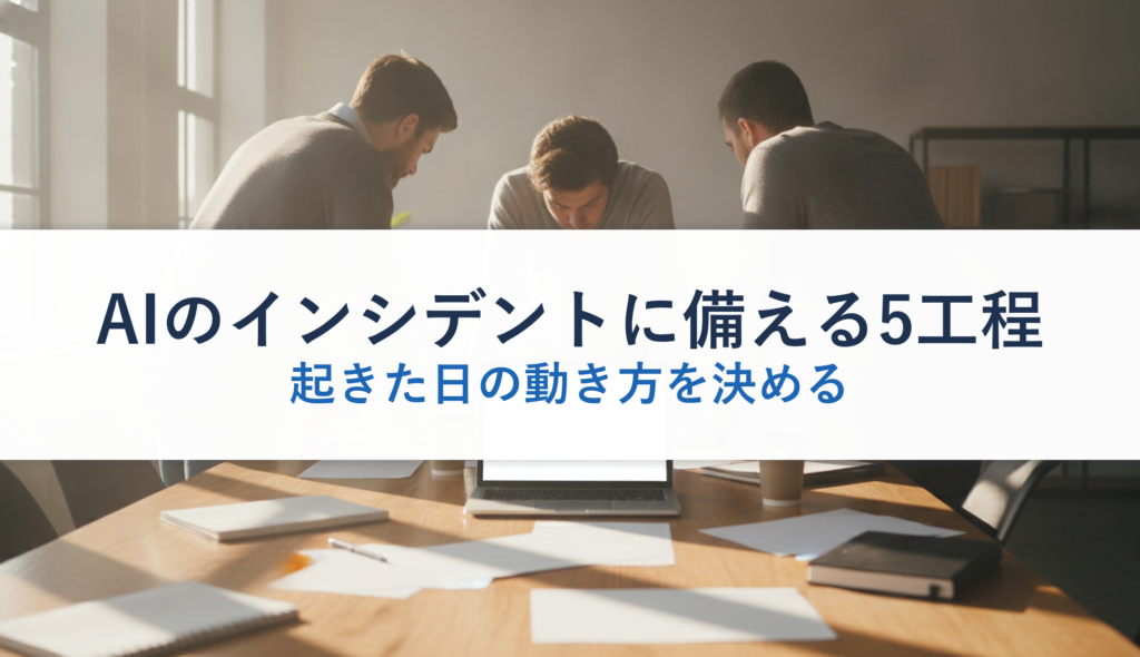 AIのインシデントに備える5工程｜起きた日の動き方を決める