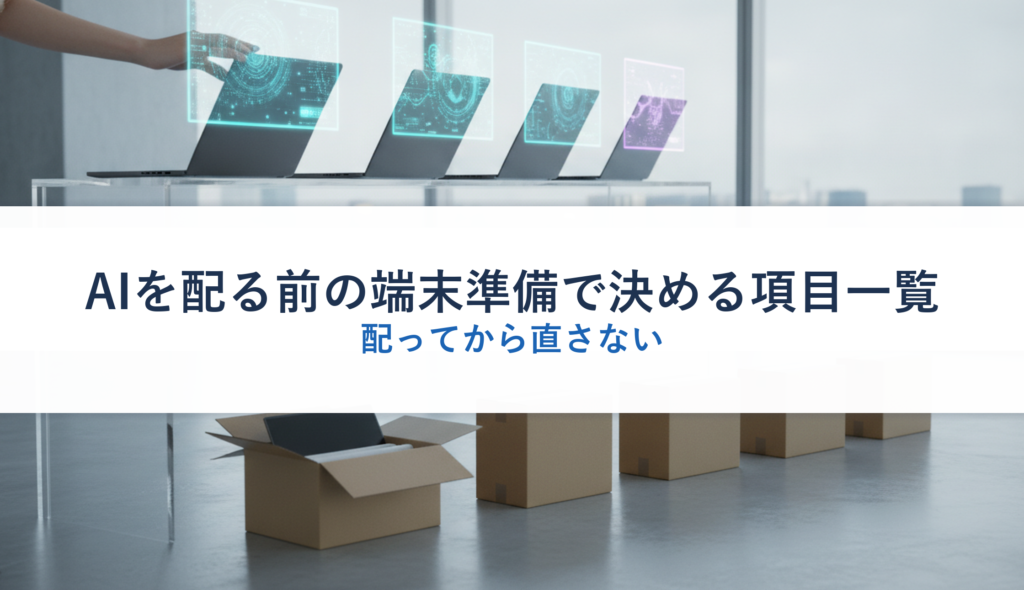 AIを配る前の端末準備で決める項目一覧｜配ってから直さない