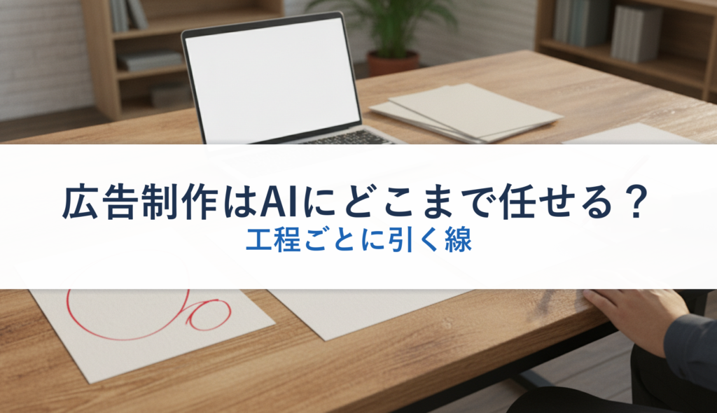 広告制作はAIにどこまで任せる？｜工程ごとに引く線