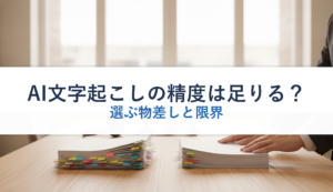 AI文字起こしの精度は足りる？｜選ぶ物差しと限界